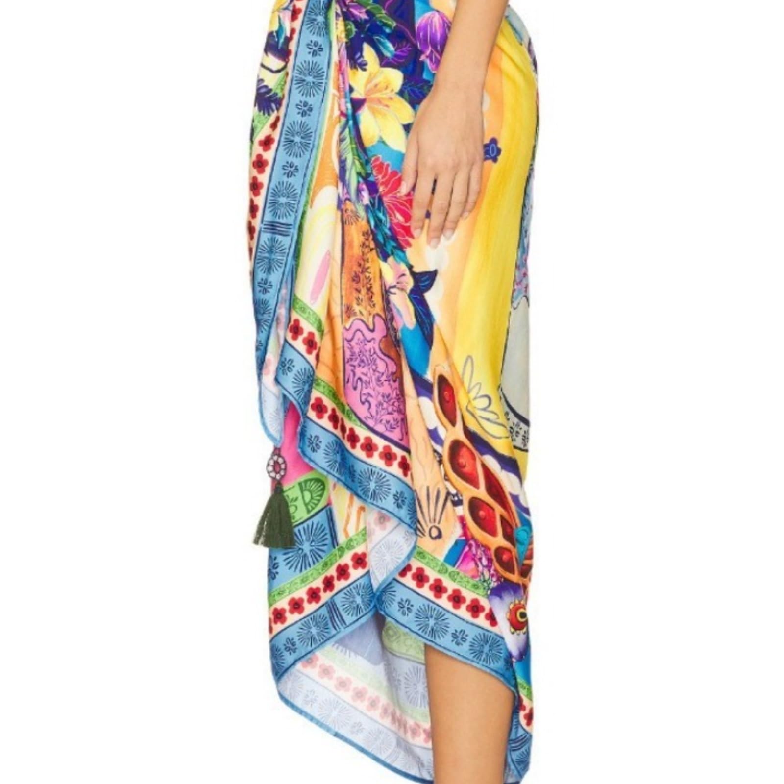 Strandsarongs for Damen | Chiffon-Blumen-bedruckter Baderock-Bikini-Badeanzug for den Sommerurlaub