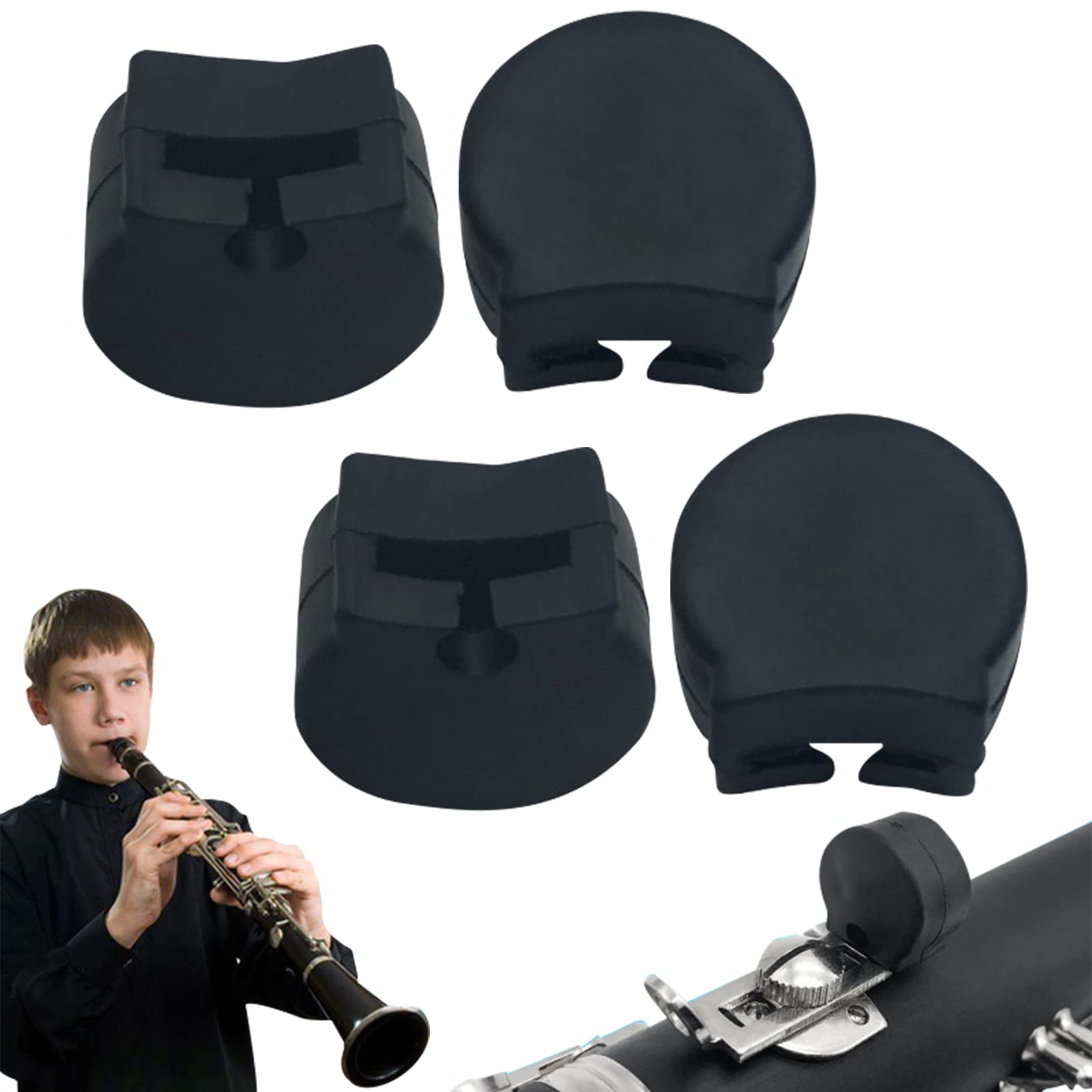 12 Poggiadito In Gomma Per Clarinetto - Comfort E Supporto - Foto 2