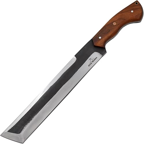 Miniatura 3 de Old Ram Hoja fija Full -Tang 1075 de acero de alto carbono con hoja de caza viene con funda