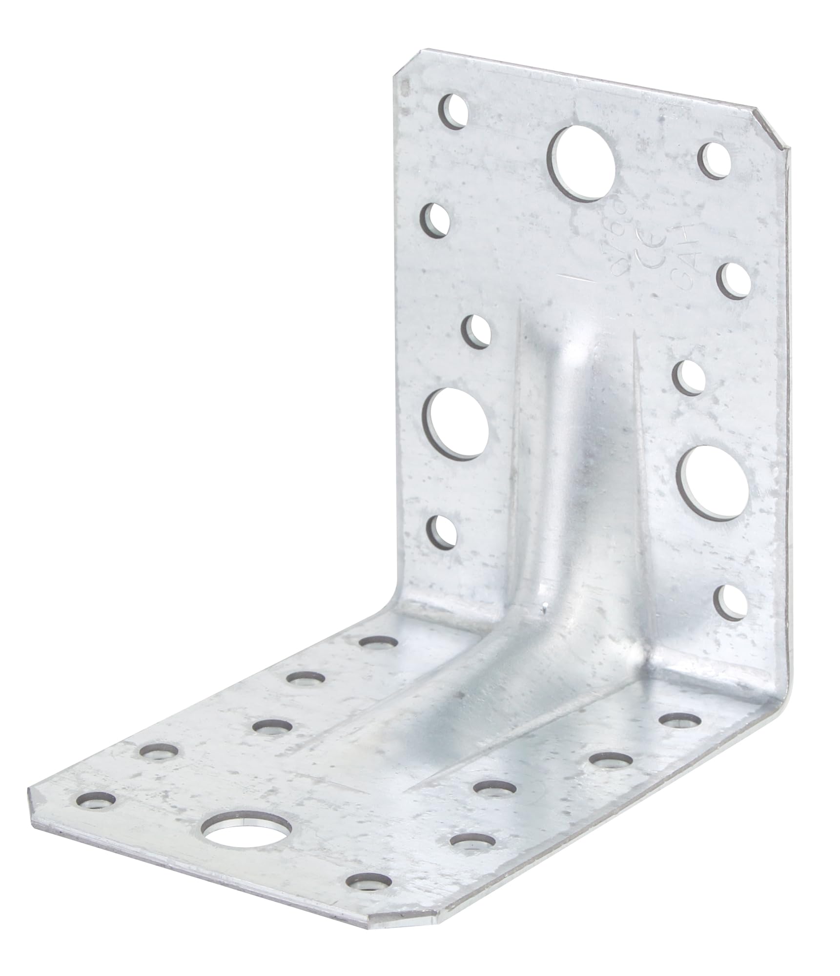 GAH-Alberts 837563 Équerre d'assemblage renforcée avec nervure | galvanisée Sendzimir | 90 x 90 x 65 mm | kit de 50