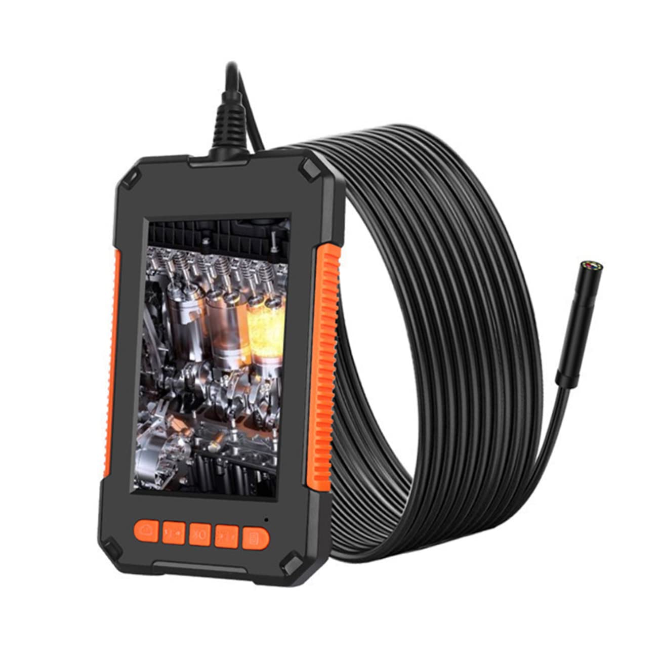 Zerodeko 1pc Inspection Camera LEDs Flexible Borescope for Vehicle and Pipeline Inspection Hard Wire Easy to Use High Definition Display