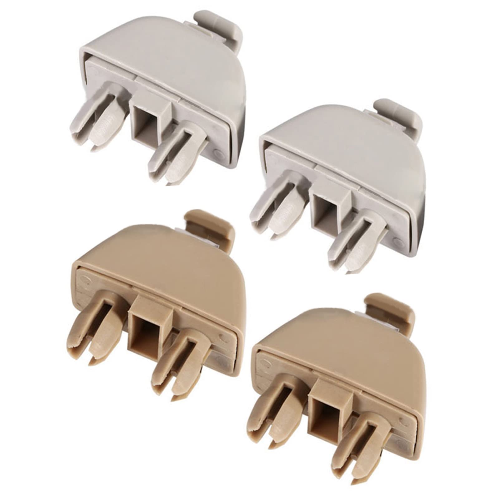YS0911 2Pcs Sunvisor Fastener Clip Replace 4F0857561 Sun Clip Hook Bracket Retainer for A6-C6 Passat-B7 Gray/Beige Fastener Clip