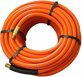 Interstate Pneumatics HA26-100E 3/8 Inch 100 feet 1/4 inch NPT Orange Pliovic PVC Hose