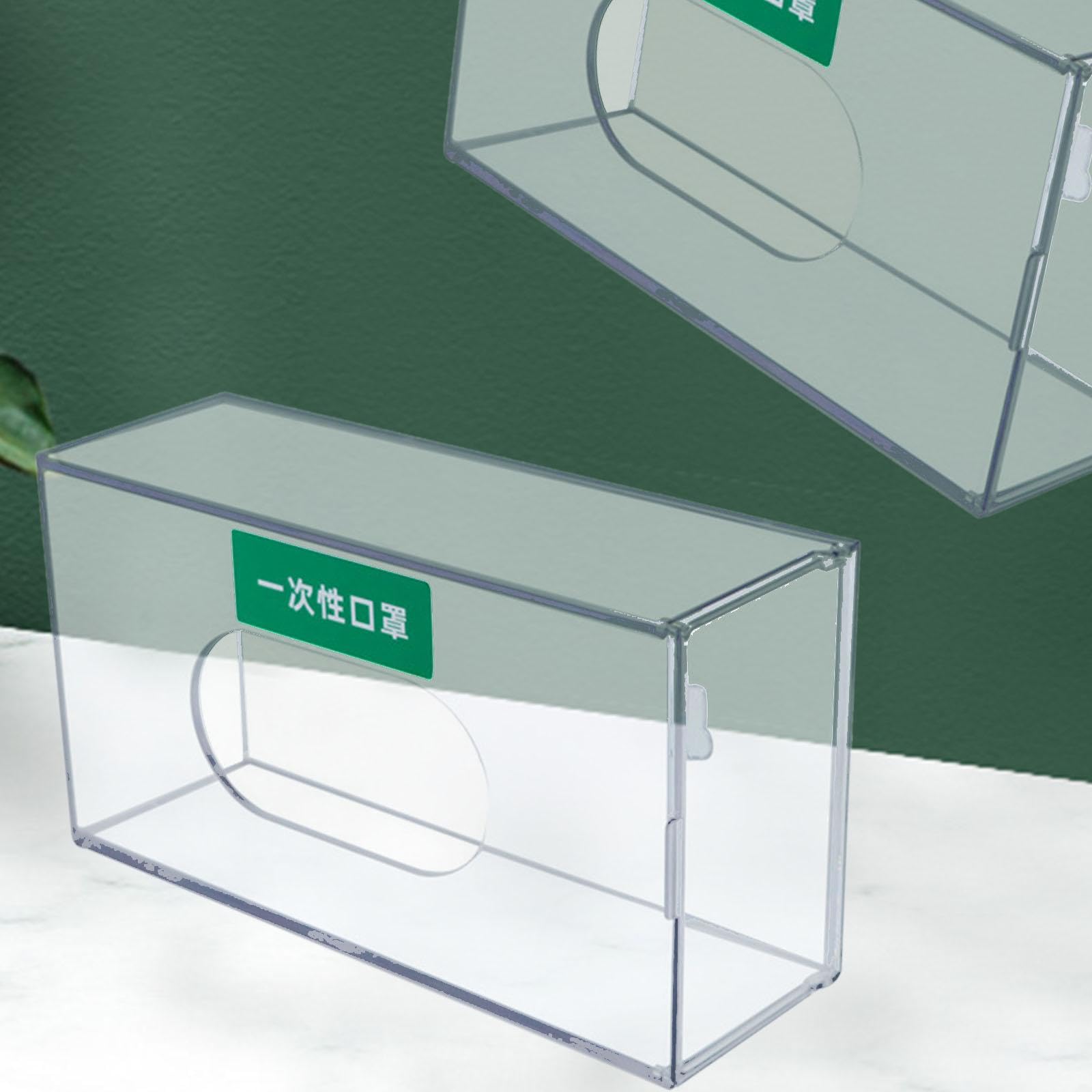 Gralara 3 Stück Handschuhspender Box Wandmontiert Aufbewahrungsbox Organizer Behälter PETG Material Transparent für Labor Küche Reinigung, 3 Stück