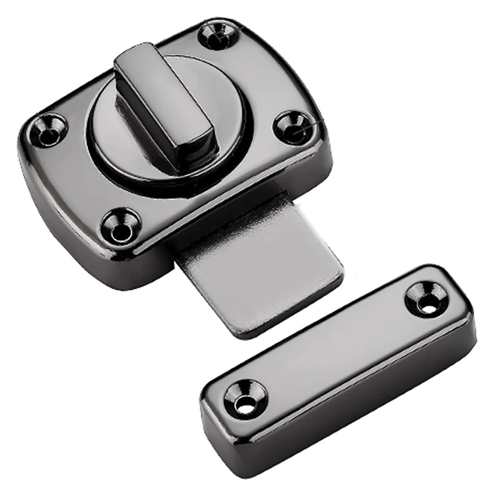Door Latch， Zinc Alloy Barrel Bolt Door Latch Lock Security Multicolor for Doors Cabinets Windows(Gris)