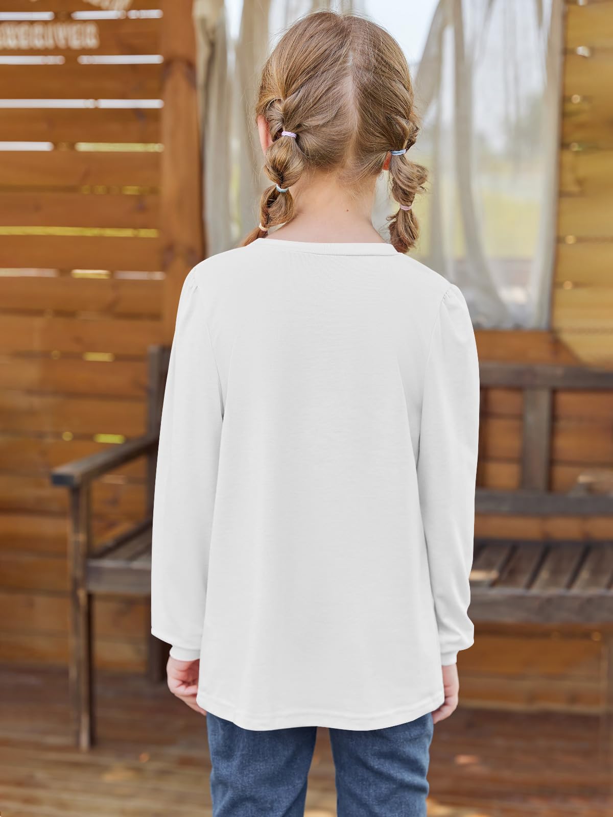 Dziewczęce t-shirty, tunika, falbanki, koszulki z długim rękawem, luźne topy, śliczna miękka bluzka dla dzieci