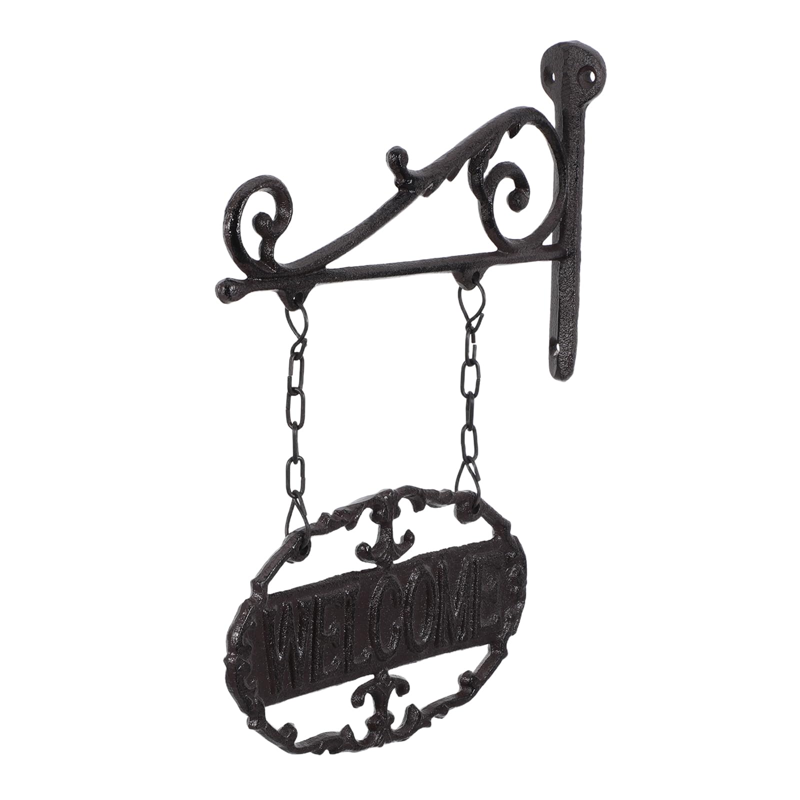 VALICLUD Cartello di Benvenuto in Ferro Appeso Vintage, Targa in Metallo da Parete Rustica Resistente per Porta D’ingresso, Giardino e Portico, Decorazione Esterna in Stile Fattoria