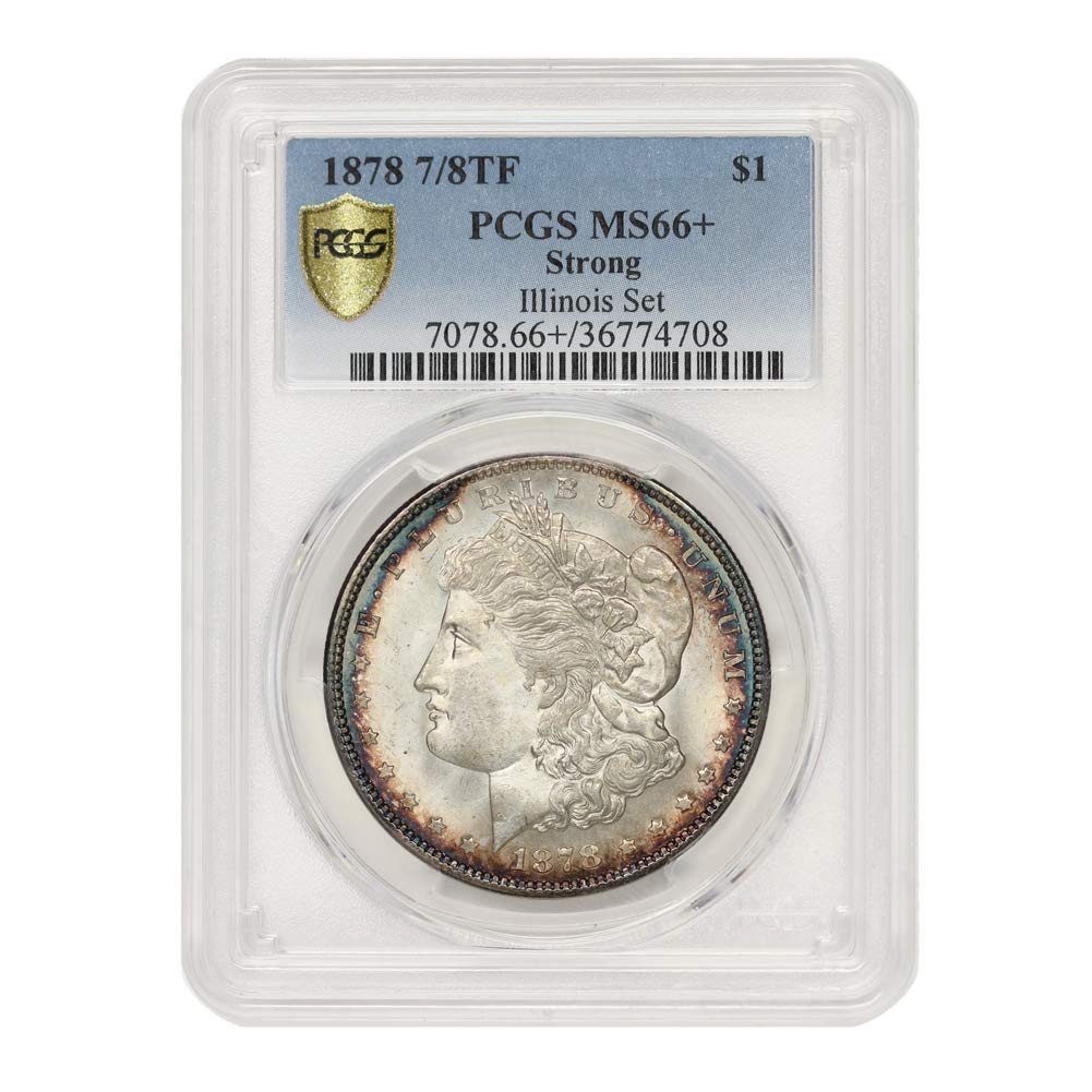 1878 7/8 TF Strong American Silver Morgan Dollar MS-66+ Illinois Set by CoinFolio $1 MS66+ PCGS