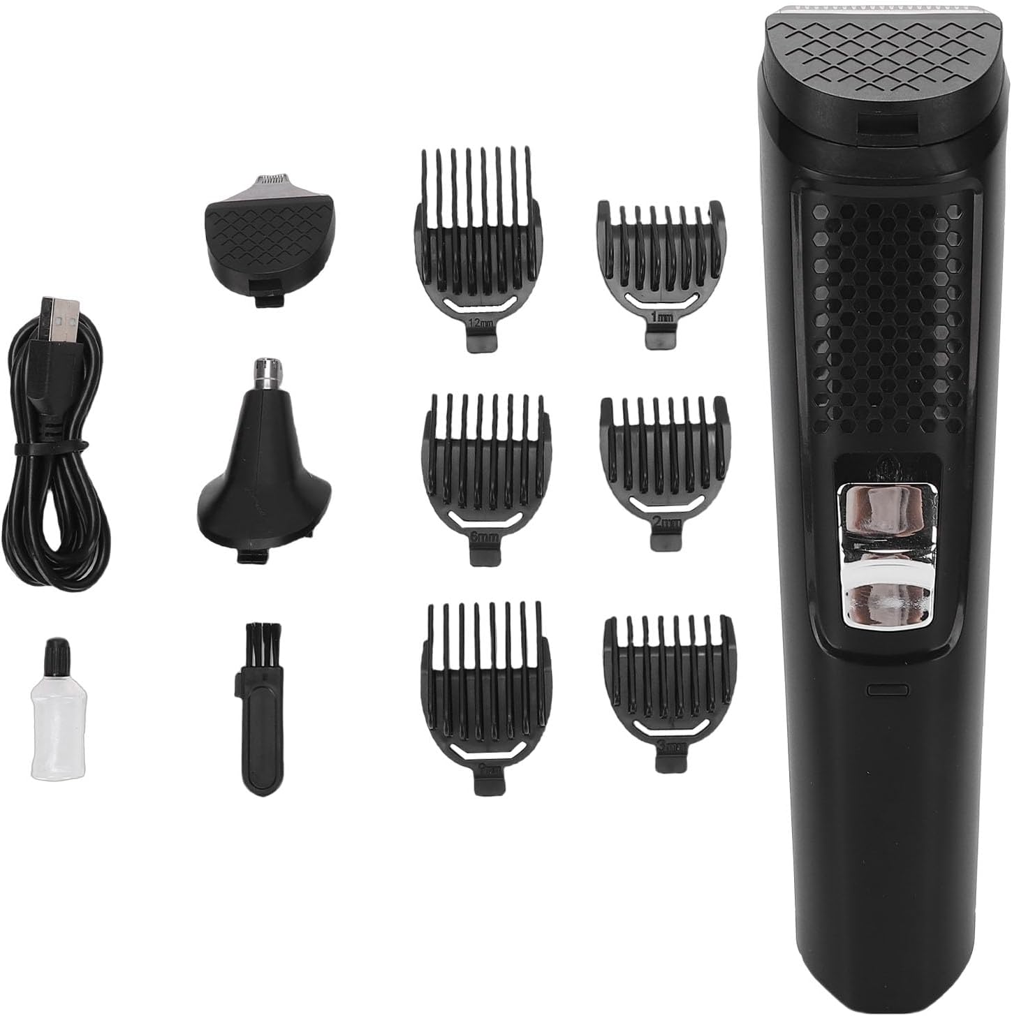 Fabater Beard Trimmer, Electric Shaver & Head Hair Clipper, 6 Length Adjustable, Mens Grooming Kit for Beard, Face, Hair, Body, USB Rechargeable, Gifts for Men Husband Father (WL-9918)