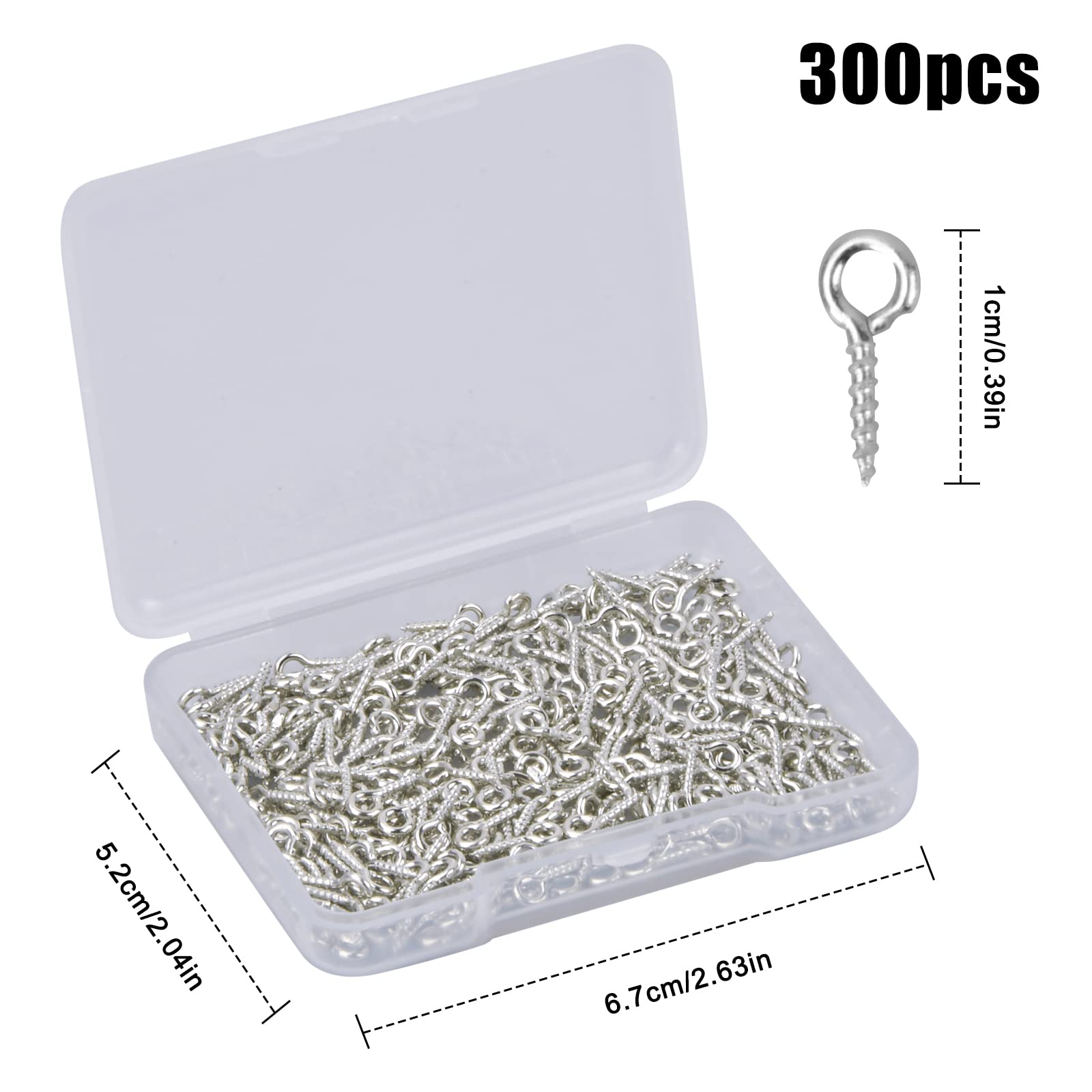 Ruidee 300 Schraubösen 19,6mm - Metall Haken Für DIY Schmuck