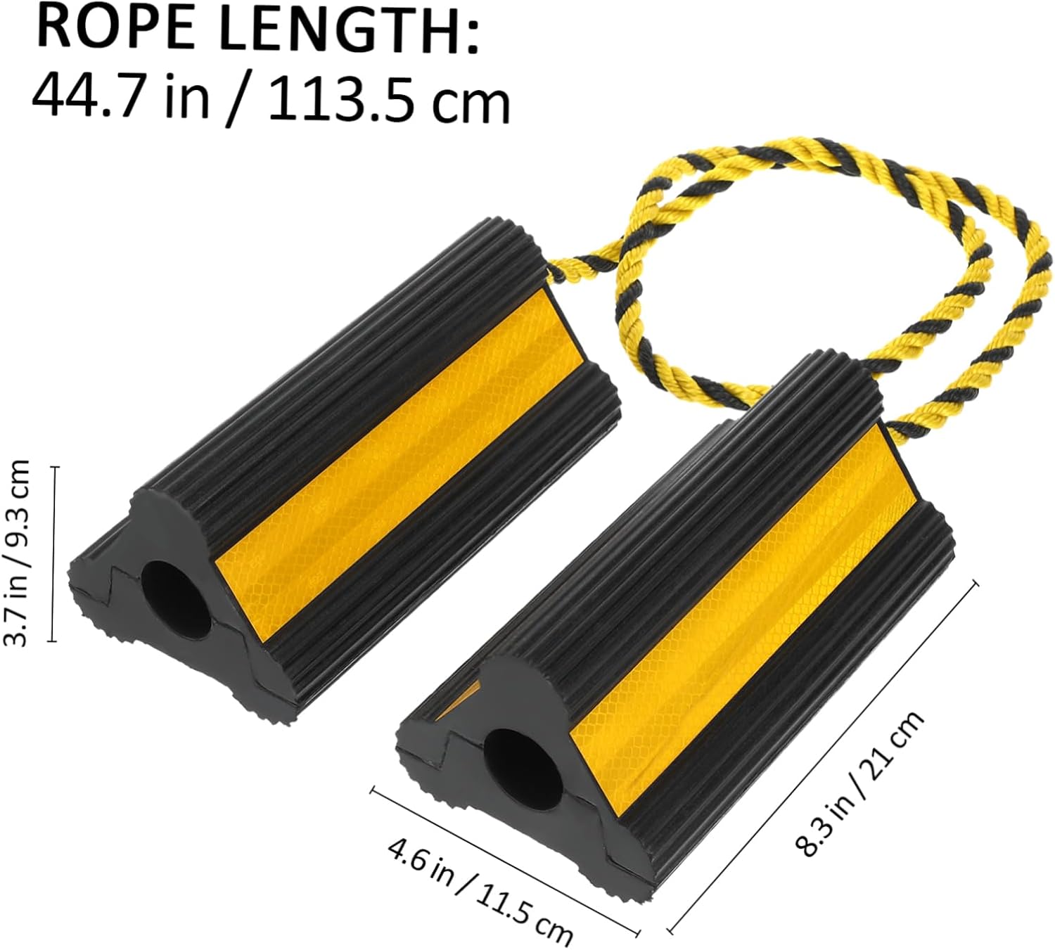 Yellow Reflective Wheel Chocks Wheel Chock Stabilizer for Travel Trailers