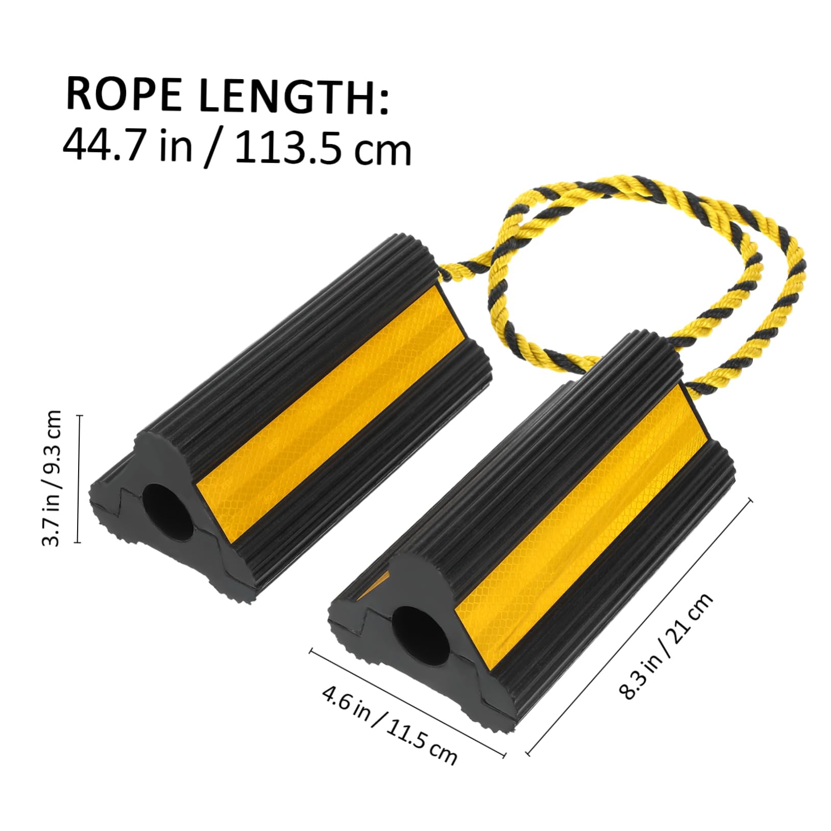 PRETYZOOM Heavy Duty Rubber Wheel Chocks for Trailers and Rvs Shock Absorbing Tire Stopper for Enhanced Stability and Vehicle Protection Easy to Install Compatible with Trucks Campers