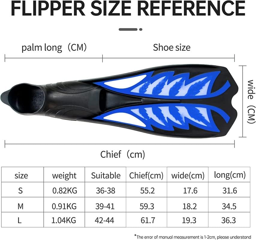 Miniatura 4 de Aletas de buceo, aleta de buceo de pie completo para adultos para nadar apnea