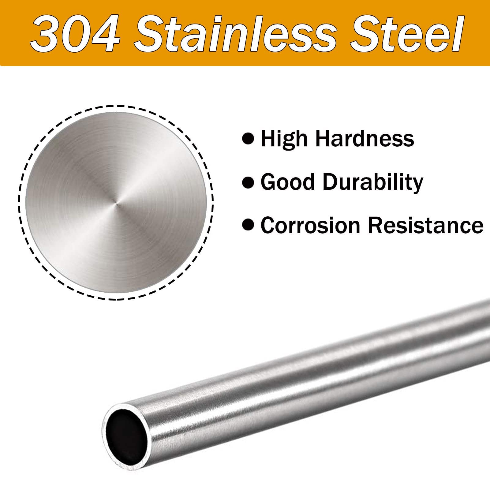 4 Tubi Acciaio Inox 304 Senza Cuciture - Diametro 4mm, Lunghezza 250mm Per Fai Da Te - Foto 2