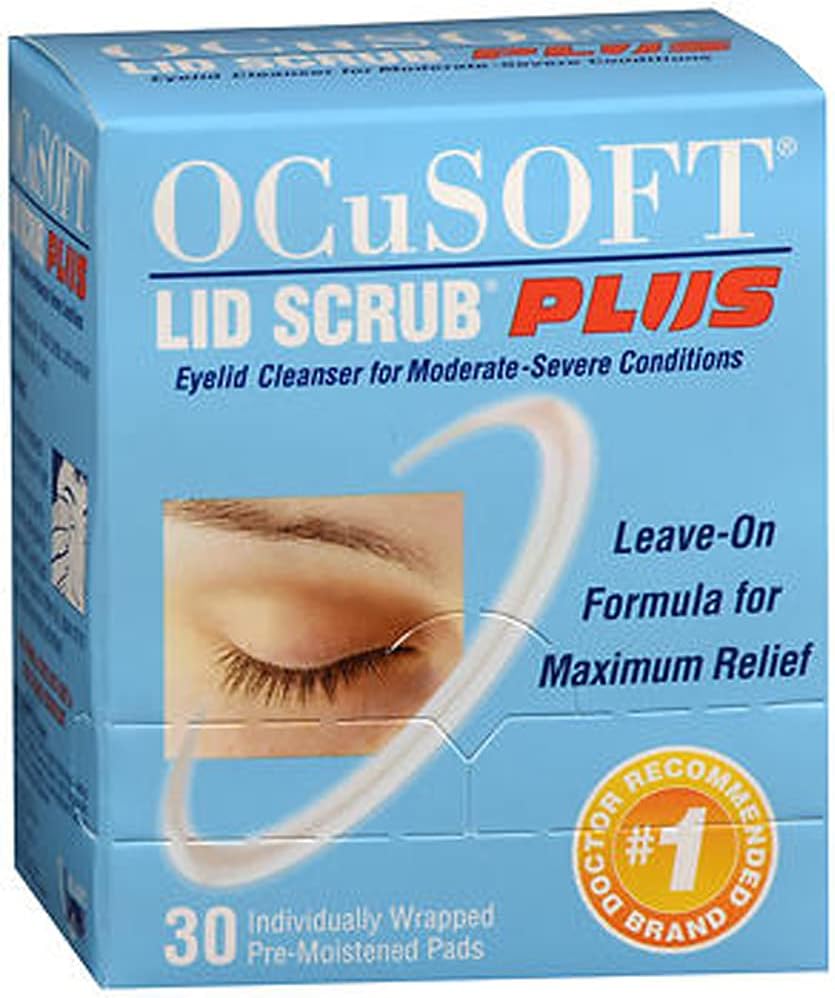 Eyelid Scrub Plus Size 30ct Pad, Exfoliating, Eyes, Cleansing Pad, Eyelid Scrub