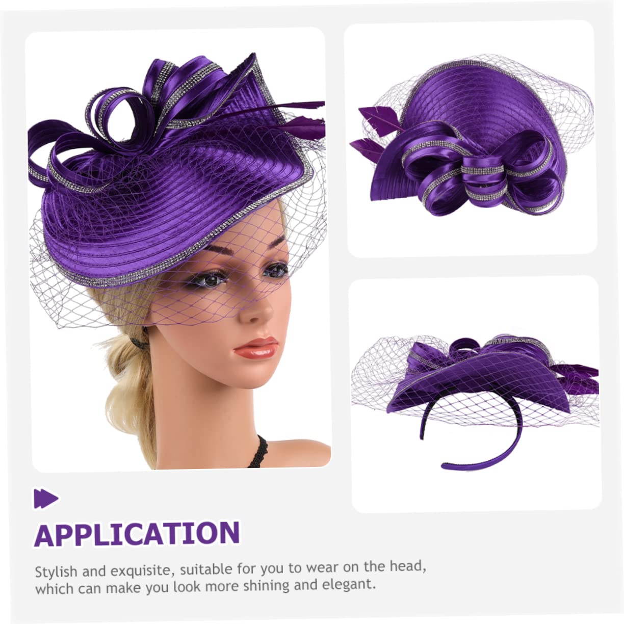 SHERCHPRY 2pezzi Fascinator Elegante per Cerimonie Cappello da tè per Eventi Accessorio Hairband Leggero e Comodo per Sposa e Occasioni Speciali