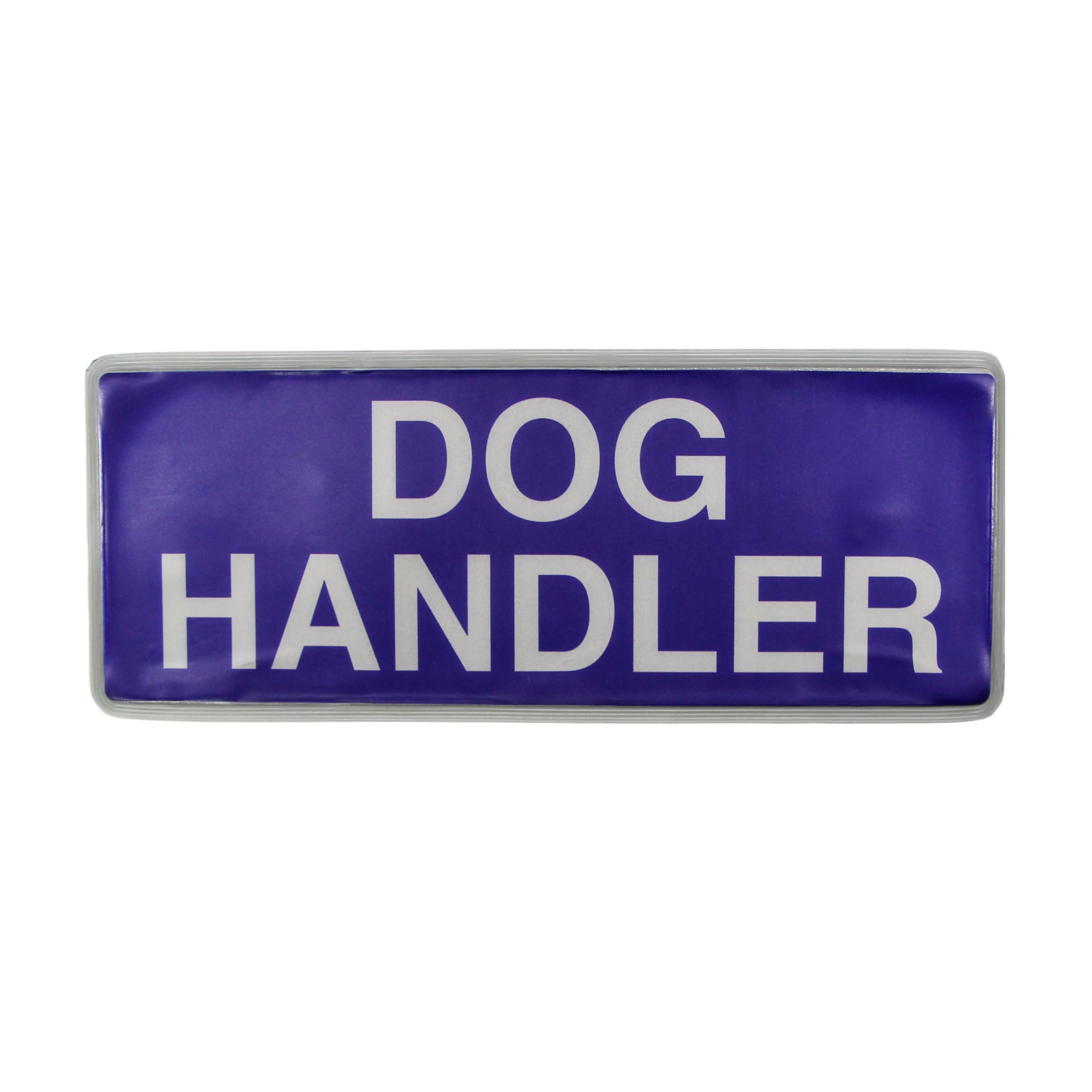 L-MAX Reflective Dog Handler Badge with Hook and Loop (Hook Patch Only) (Blue, Large)