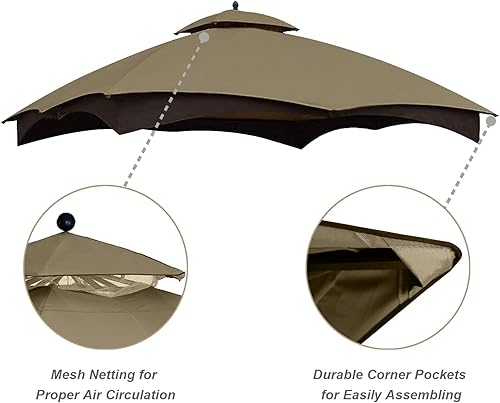 Miniatura 3 de ABCCANOPY Parte superior de repuesto para glorieta Riplock Allen Roth #GF-12S004B-1 de Lowe's