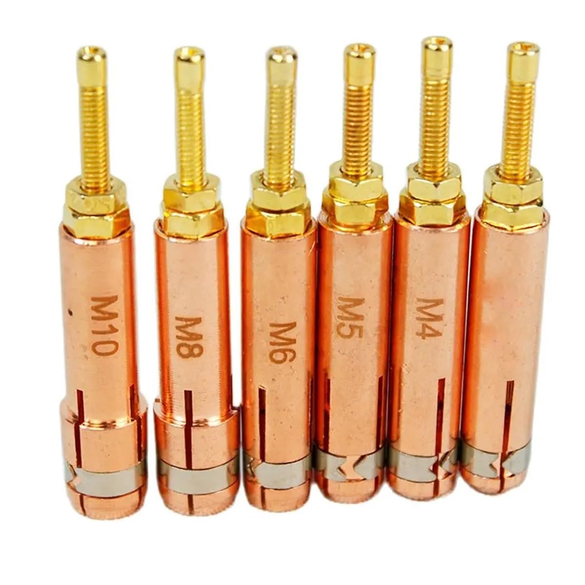 10 pinzas de sujeción M3 M4 M5 M6 M8 M10 for pistola de soldadura de pernos CD de descarga de condensador, soplete de soldadura, máquina de soldadura de pernos.(M10)