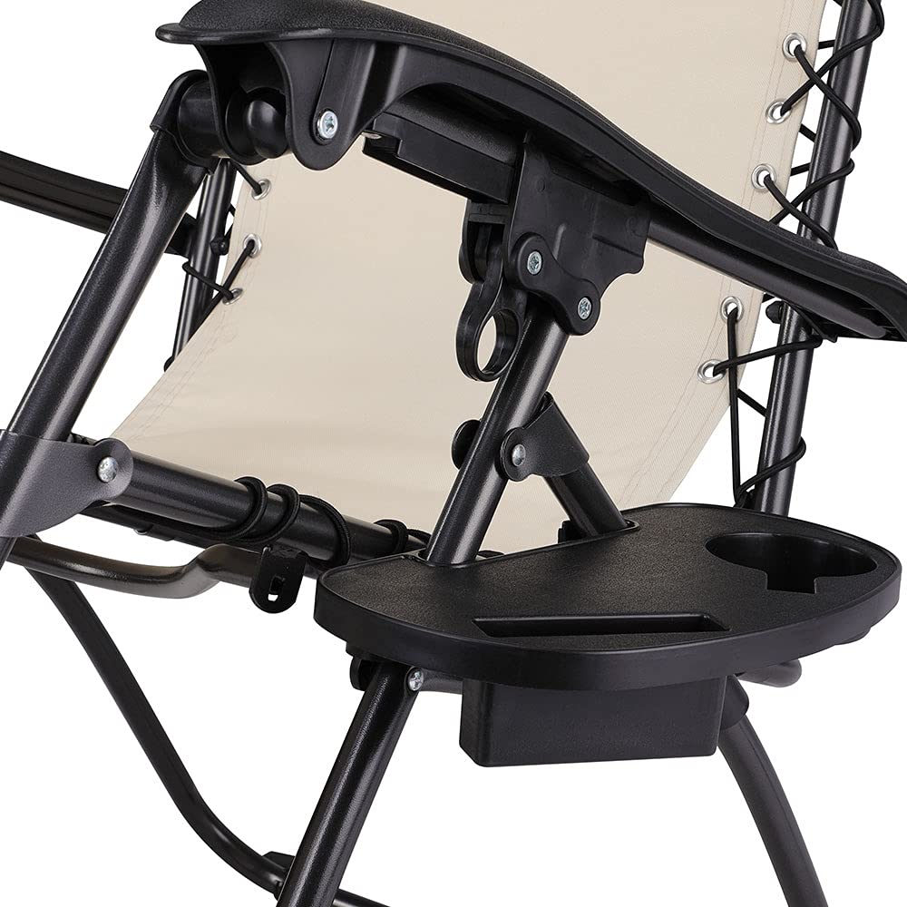 BAKAJI Silla de gravedad cero, Tumbona de jardín Sillón de relajación Plegable Tejido Oxford reclinable, Resistente a la Intemperie Silla de Jardín Balcón, Tumbona Ajustable con Almohada