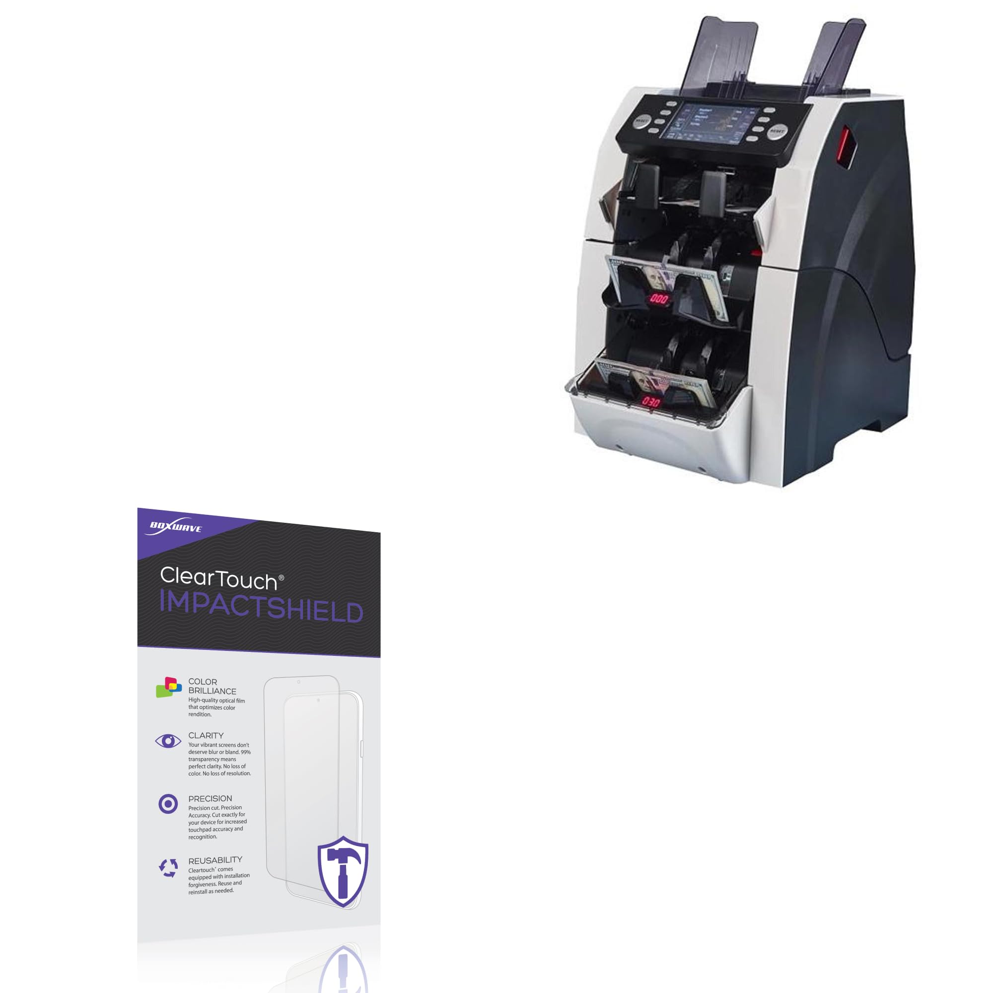 BoxWave Screen Protector Compatible with Carnation CR2500 - ClearTouch ImpactShield (2-Pack), Impenetrable Screen Protector Flexible Film