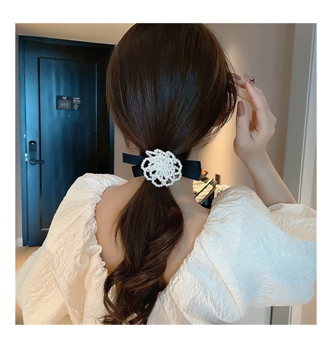 Scrunchies Haargummi 3 Stücke Perle Kopf Seil Bogen Haar Weibliche Pferdeschwanz Ring Haarschmuck Kopfschmuck Zopfgummi Elastische