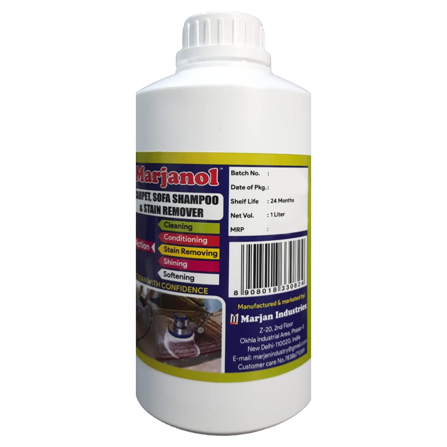 Marjanol Carpet Sofa Cleaning shampoo And Stain Remover Liquid 1 Litre - Image 2 thumbnail