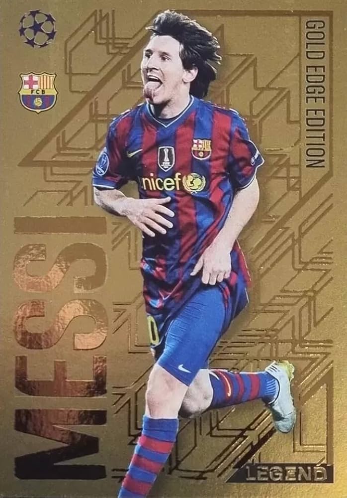 Match Attax 2024 2025 Lionel Messi Gold Edge Trading Card