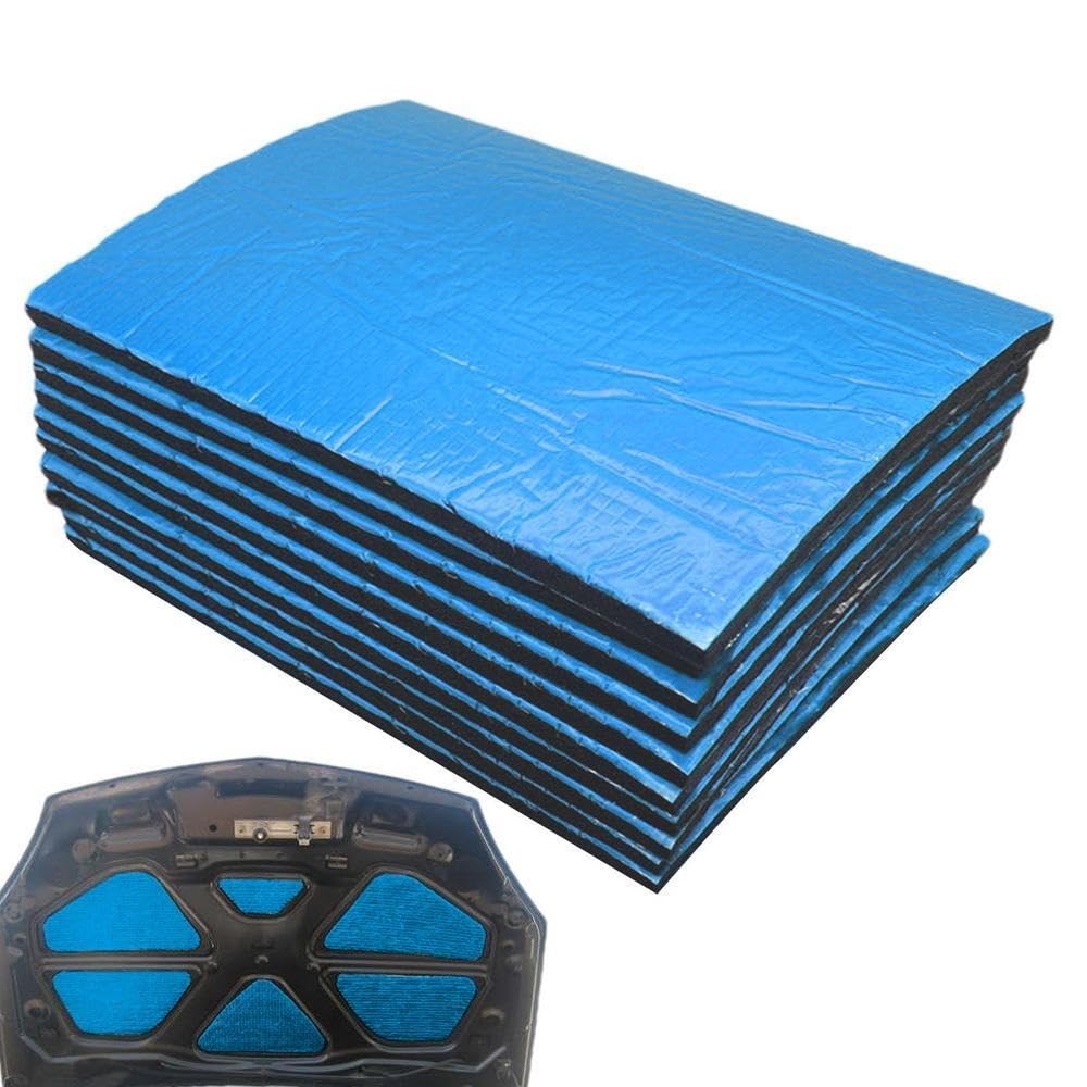 Isolamento Auto Tappetino fonoassorbente for Auto Tappetino fonoassorbente for Auto 10 Pezzi Fonoassorbente per Auto(Blue)