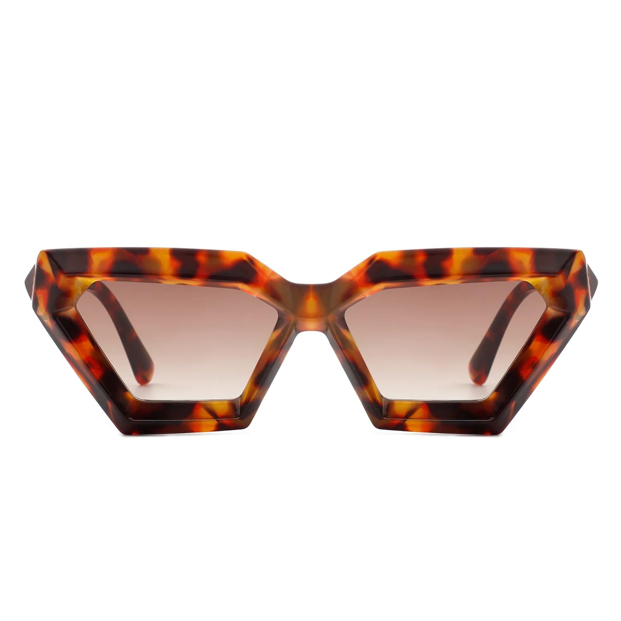 AUGEN Moderne Katzenaugen-Sonnenbrille, Kunststoff, Unisex, UV-400-geschützt, Größe M (179)