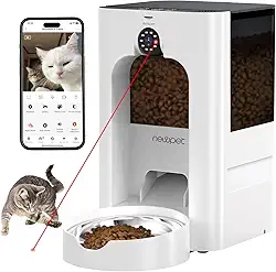 Alimentador Pet Gato Cão Automático WiFi Câmera Smart Dispensador de Ração Automático com Camera e Audio (5L)