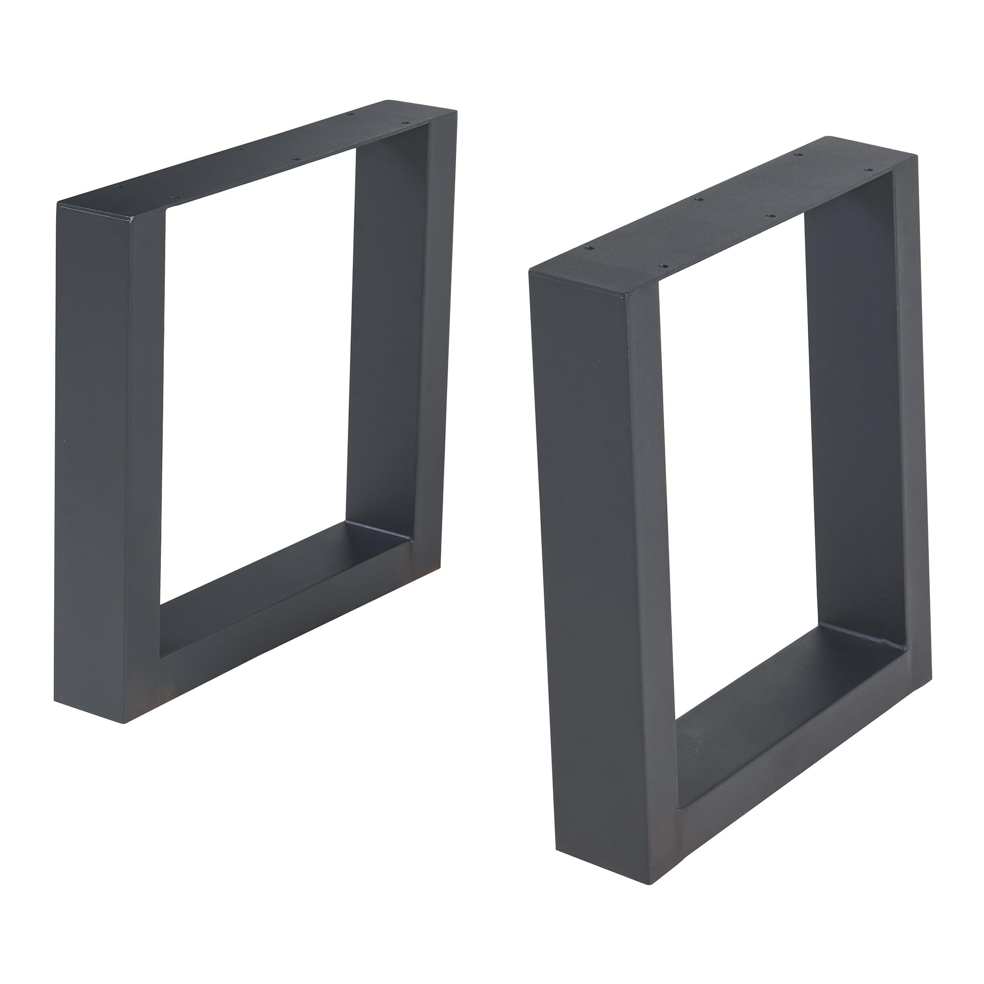 [en.casa] Set di 2 Gambe Quadrate per Mobili 'Fai da Te' in Acciaio Nero (AxL) 40 x 43 cm Gambe per Tavoli Tavolini da Caffè Mobili Bassi