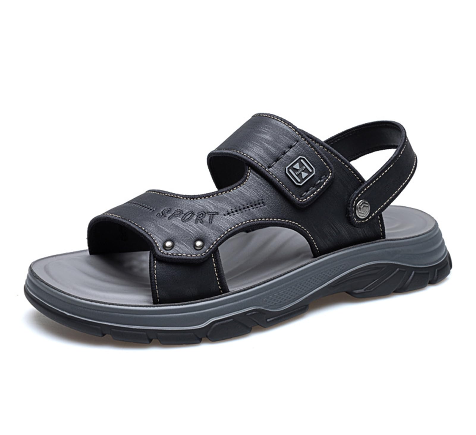 Zapatos De Verano Sandalias De Forro De Neopreno, Calzado De Espuma Ligero Y Acolchado: Para Caminar, Playa, Viajar(40 EU, Black)