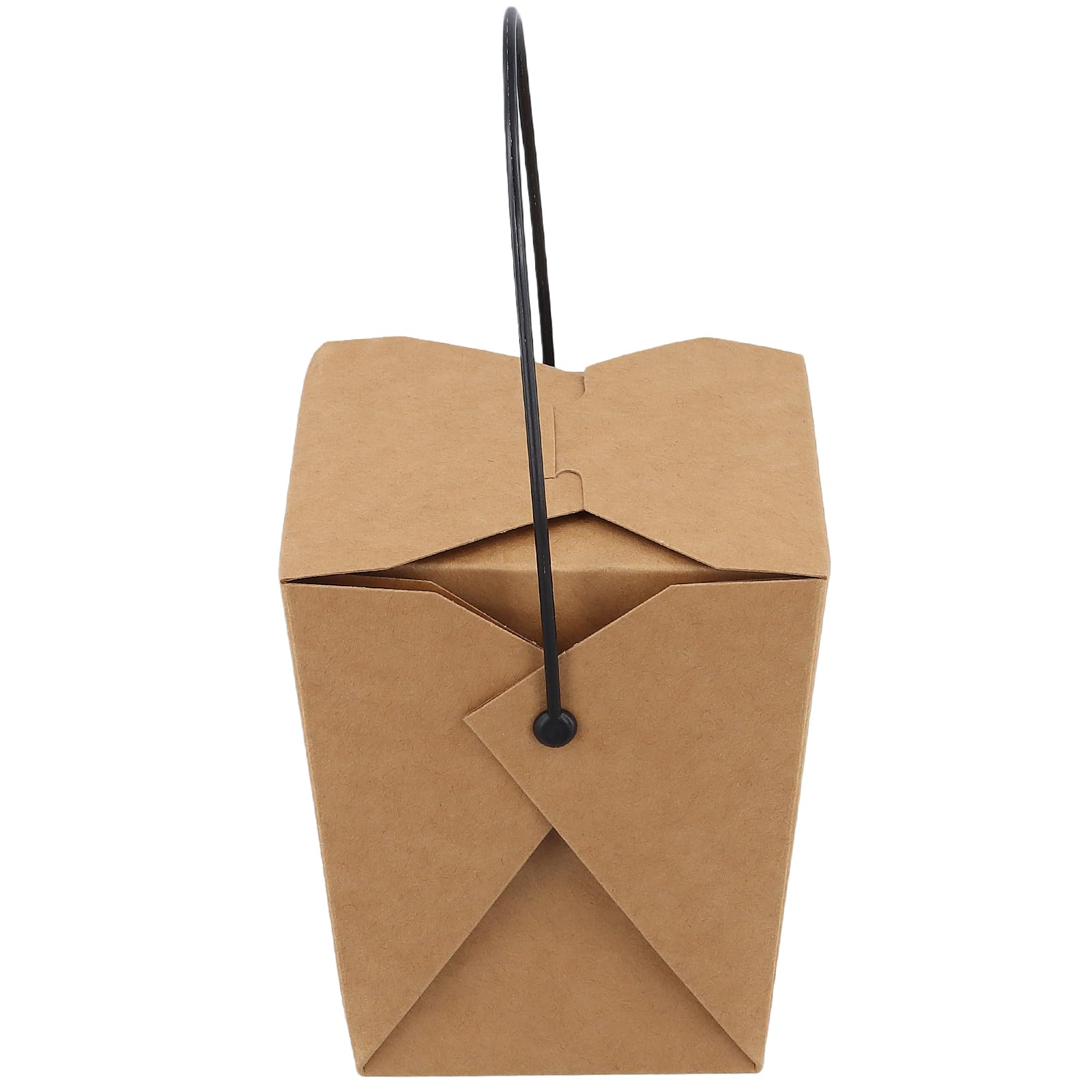 Lot de 100 boîtes à emporter chinoises de 737,1 g, en papier kraft avec poignée, pour restaurant, boulangerie, cuisine