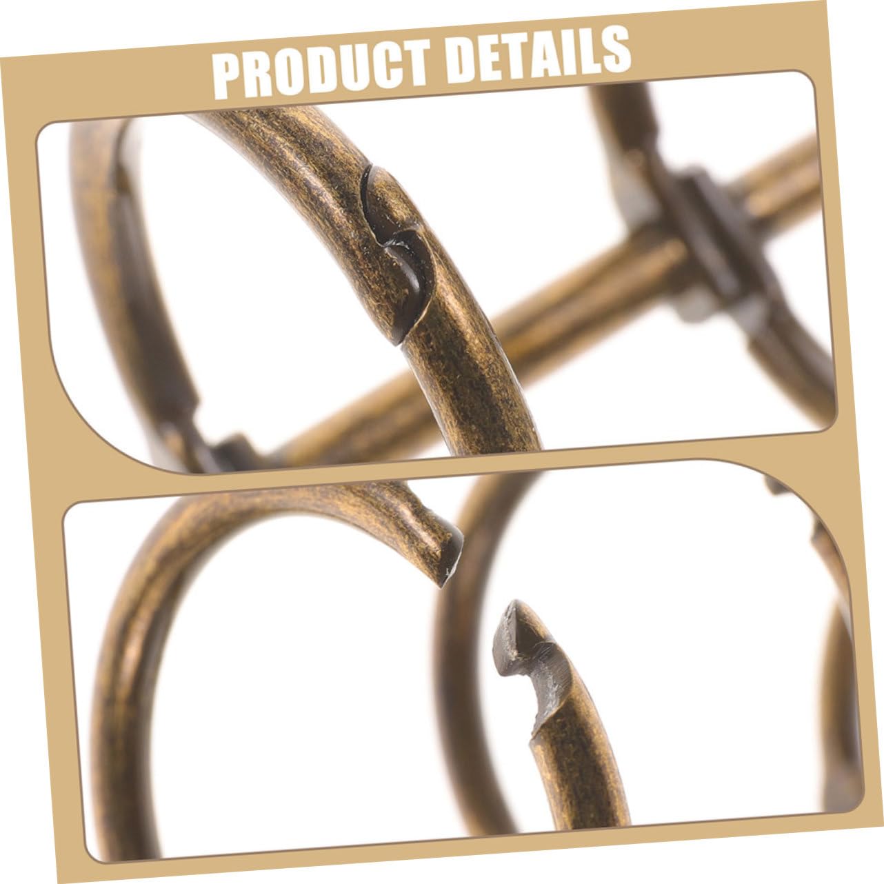 Tofficu 30pezzi Anelli Metallici Per Raccoglitori Anelli Portatili Per Scrapbooking e Organizzazione Documenti Per Ufficio Scuola e Casa Antico