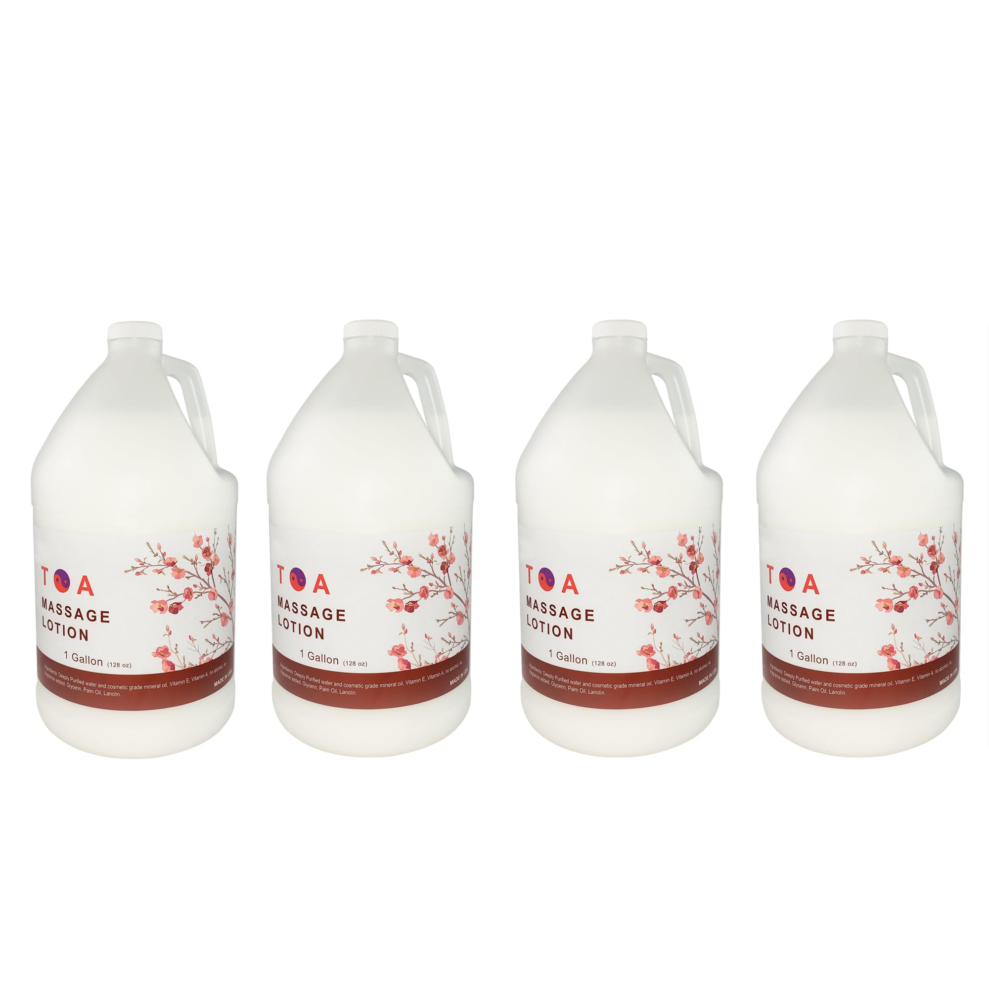 TOA Massage Lotion Bottle; Vitamin Rich for Therapy with Natural Ingredients to Moisturize, Hydrate and Smooth; for All Skin Types (4 Gallons)