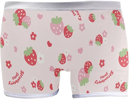 JHKKU Strawberry Boyshort for Women's Soft Stretch Panties