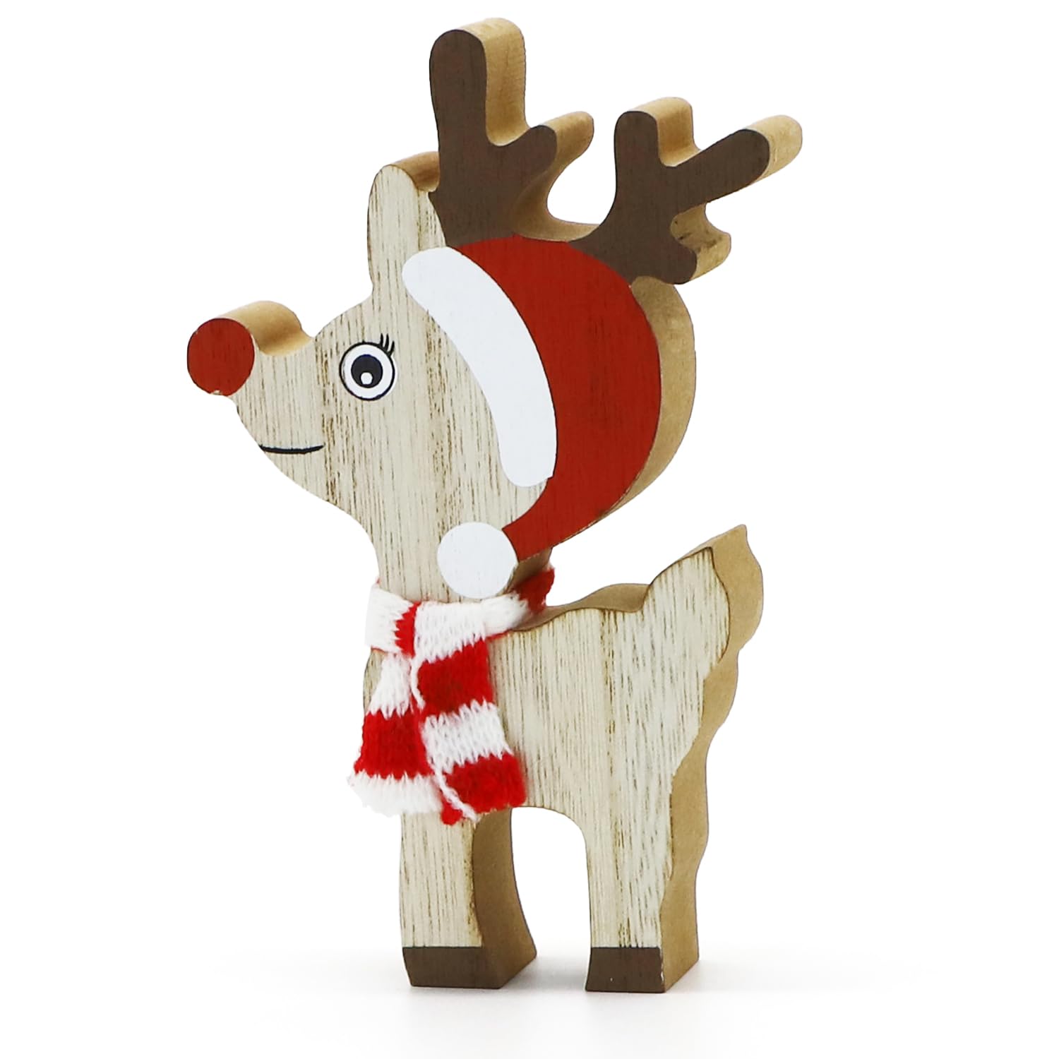 Decoraciones navideñas de madera, adorno de mesa de Navidad de madera, bonito alce, decoración de mesa de fiesta de Navidad, centro de mesa para fiesta de Navidad, decoración del hogar, regalos de