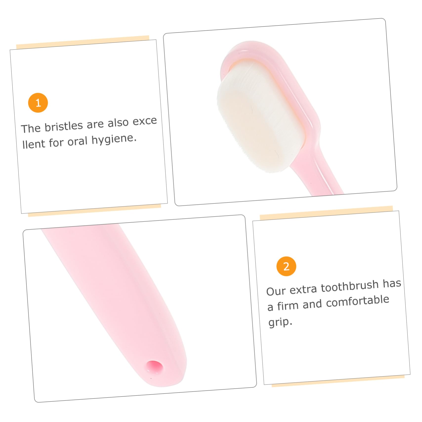 SHERCHPRY 3 Set Spazzolino Morbido Adulti Sensibile Setola Adulto Naturale Forma Spazzolino Denti Gomma Extra Morbido Extra Morbido Per Gengive Sensibili Pp 2 Pezzi * 3