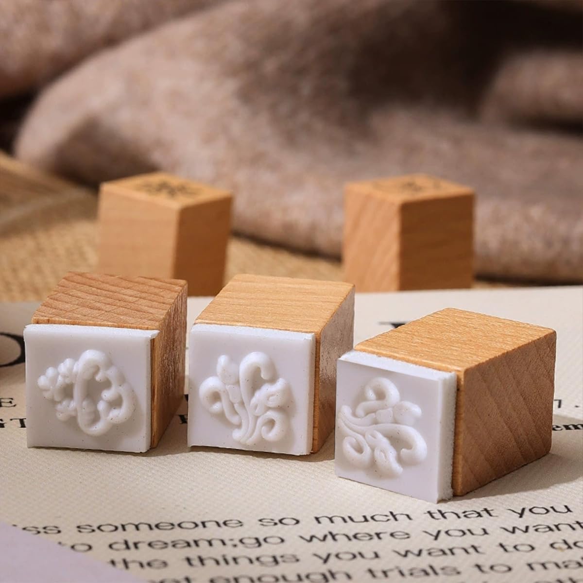 Weather Wood Stamps - 25 Mini Craft Stamps -5