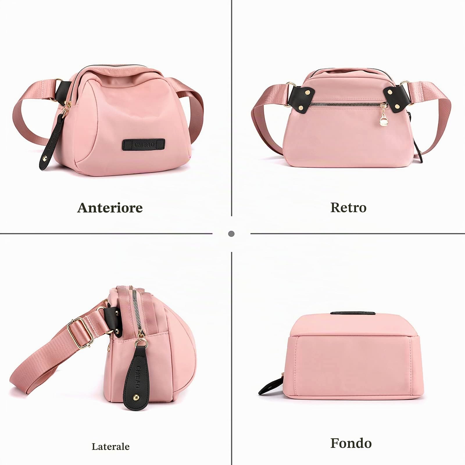 Donna Borsa a Tracolla Casual Borse a Spalla Ragazza Marsupio Leggero Borsa per Cintura per Lavoro Viaggi Shopping Escursioni Sport