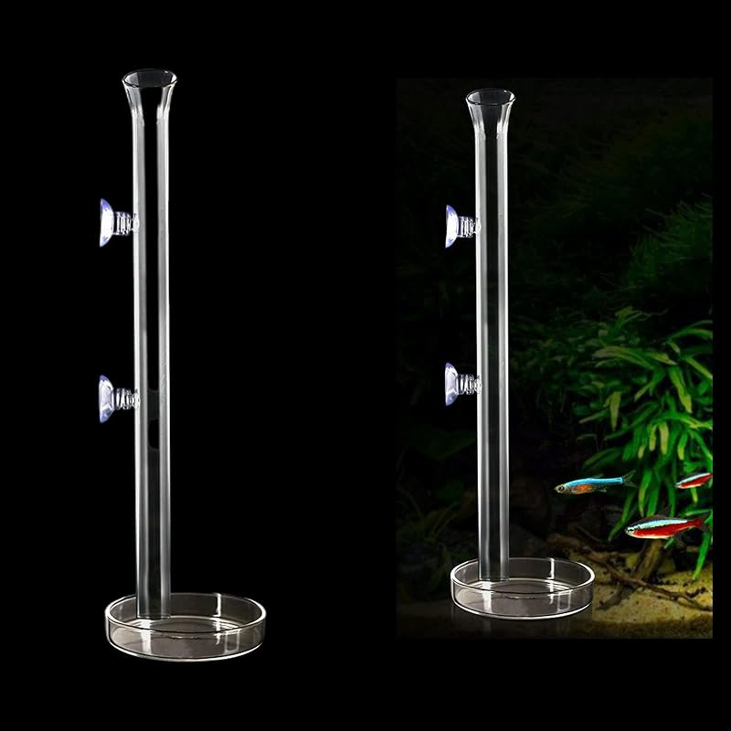 Alimentador para peixes de aquário com tubo de vidro transparente AILINDA, 200 mm, 1 unidade