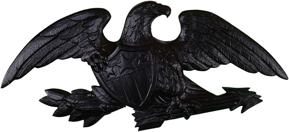 Deluxe Flagpole Wall Eagle, 23-Inch, Black