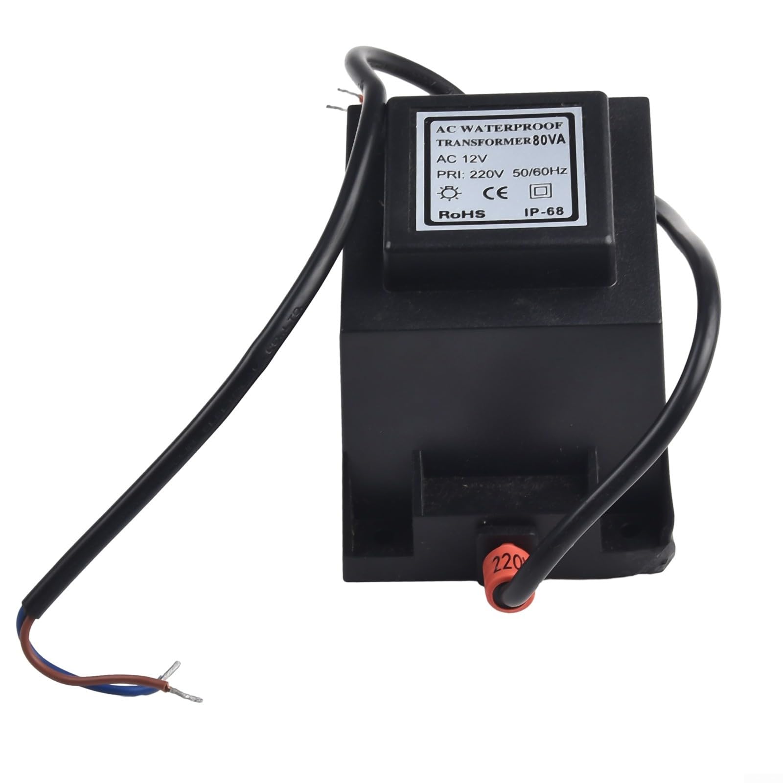 LED Transformator 12V AC/AC Netzteil IP67 Wasserdicht, 5-80W Außenbereich Trafo(80W)