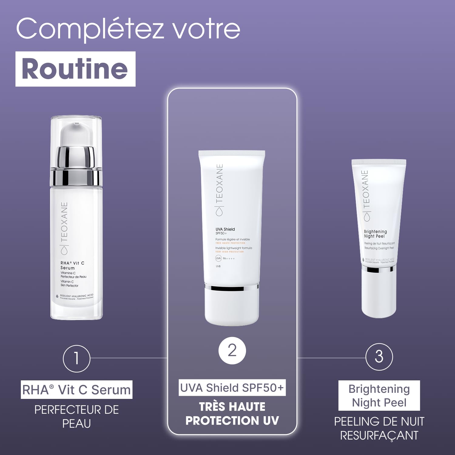 TEOXANE – UVA Shield SPF50+ – Crème Solaire Très Haute Protection SPF50+, Filtres à Large Spectre UVA/UVB, Aide à Prévenir le Photo-Vieillissement Induit par les UV, Tous Types de Peaux, 50 ml