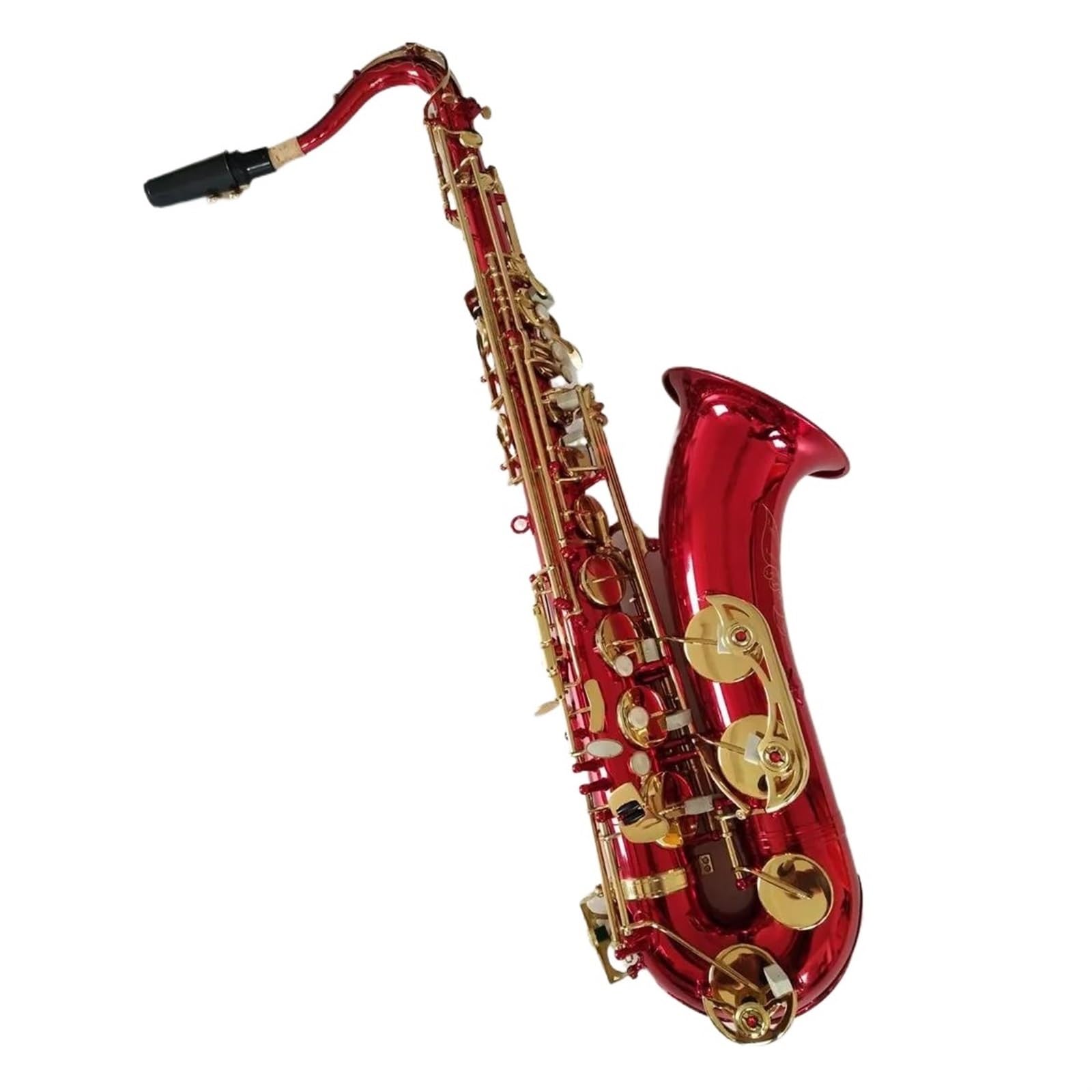 Saksofon Instrument Muzyczny Bb Saksofon Tenorowy Korpus Z Mosiądzu Złoty Klucz Saksofon Z Ustnikiem