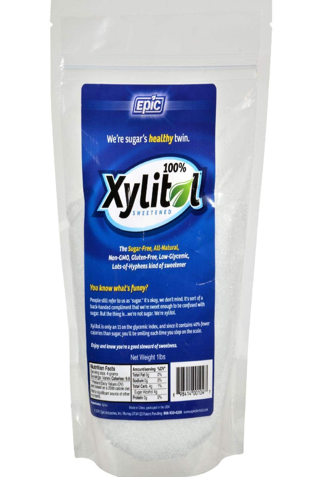 Epic Dental 100% Xylitol Sweetener, 1 Pound