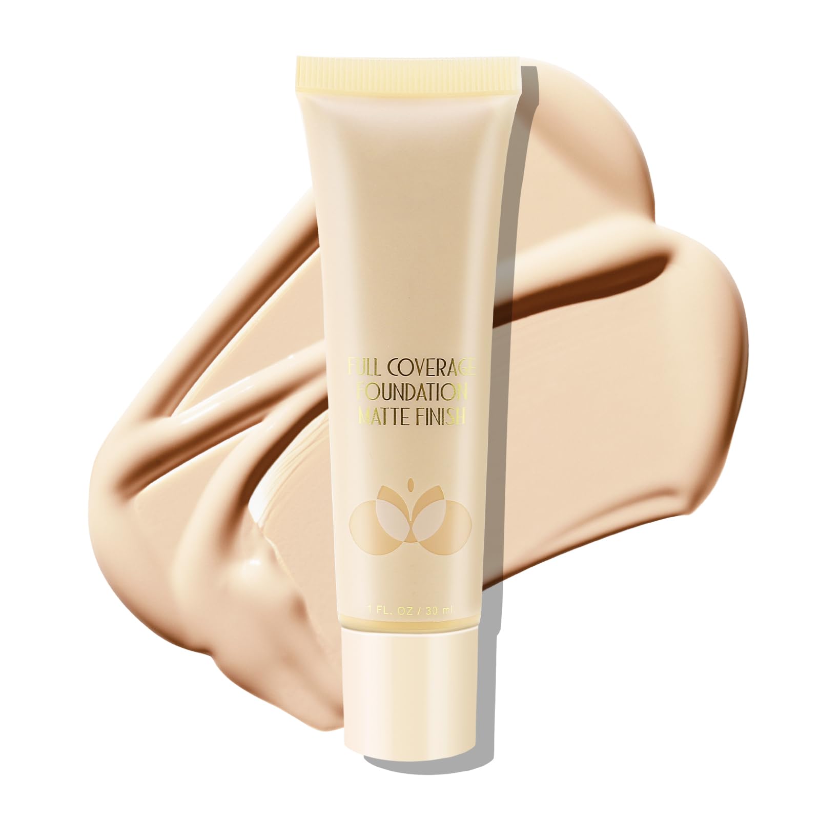 Boobeen Base de Maquillaje Líquida de Cobertura Total, Base de Maquillaje Corrector para Cubrir Rojeces, Base de Maquillaje de Acabado Impecable, Mate, Ligera (001#)