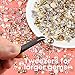 ASTARON 50g Mix Flatback Rhinestones Half Pearls for Craft Mixed Size 3mm-10mm Flat Back Rhinestones for Crafts Flatback Pearls for DIY Tumblers Mugs Nail Art Shoes Clothes (Champagne Gold Series)