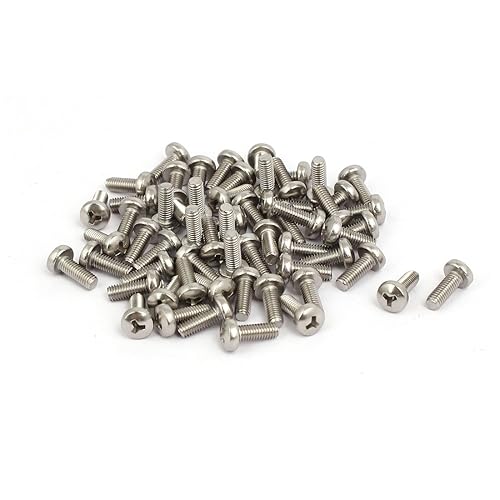 IIVVERR M3x8mm 304 Acero Inoxidable Tipo Y Cabeza de Sartén Tornillos de Seguridad a Prueba de Manipulaciones 60pcs (M3x8mm 304 Acero Inoxidable